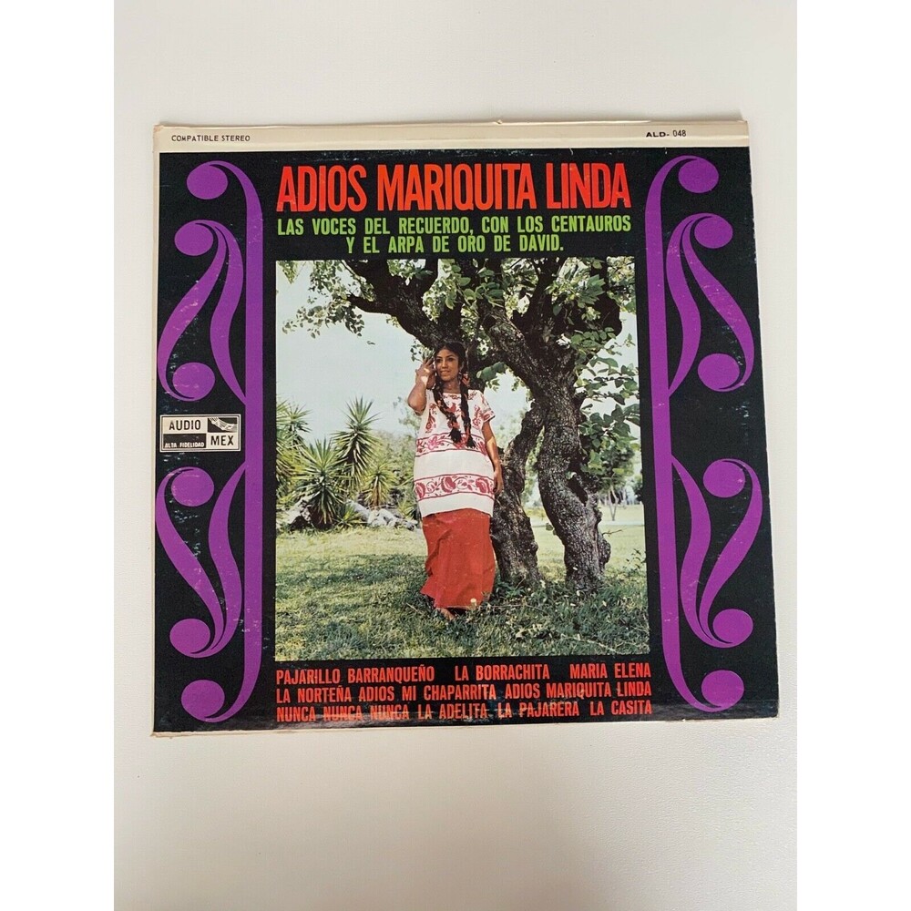 Adios Mariquita Linda Las Voces Del Recuerdo LP Audio Mex Records AMK-048 VG+